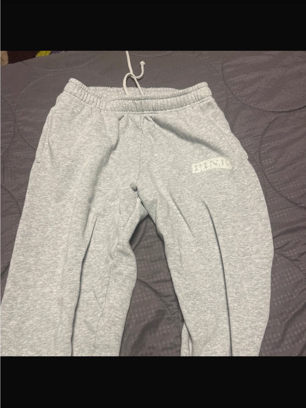 PINK Victoria's Secret Gray Fleece Joggers